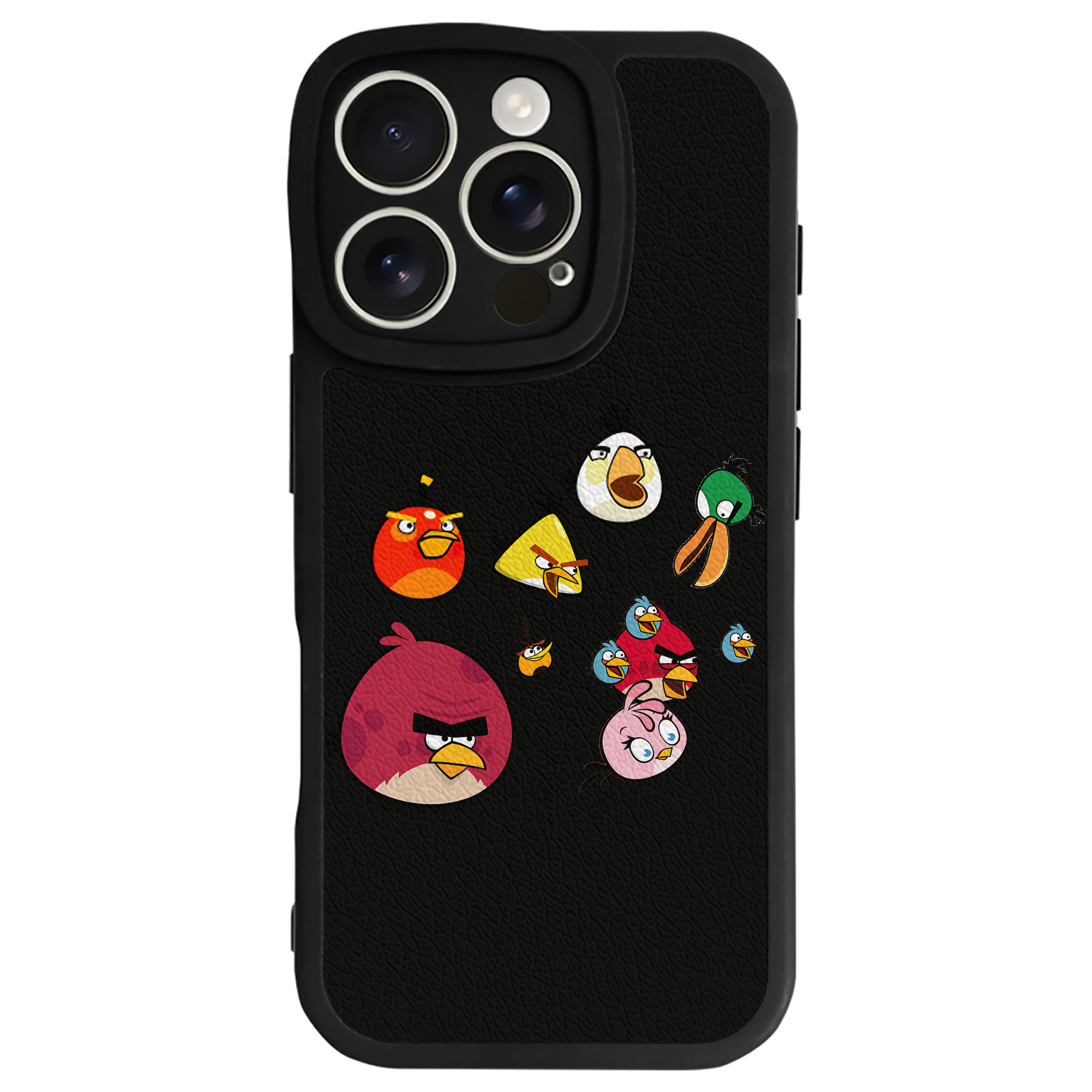 （画像用） Angry Birds アングリーバード 【iPhone 16シリーズ対応】シリコンスマホケース（レザー調） 材質：シリコン